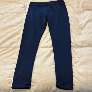 Fleece lined navy blue tights. Large
